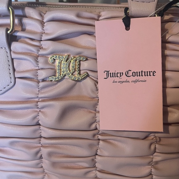 Juicy Couture Run the World Satchel Pink Quilted Women's Bag New With Tags - Picture 2 of 12